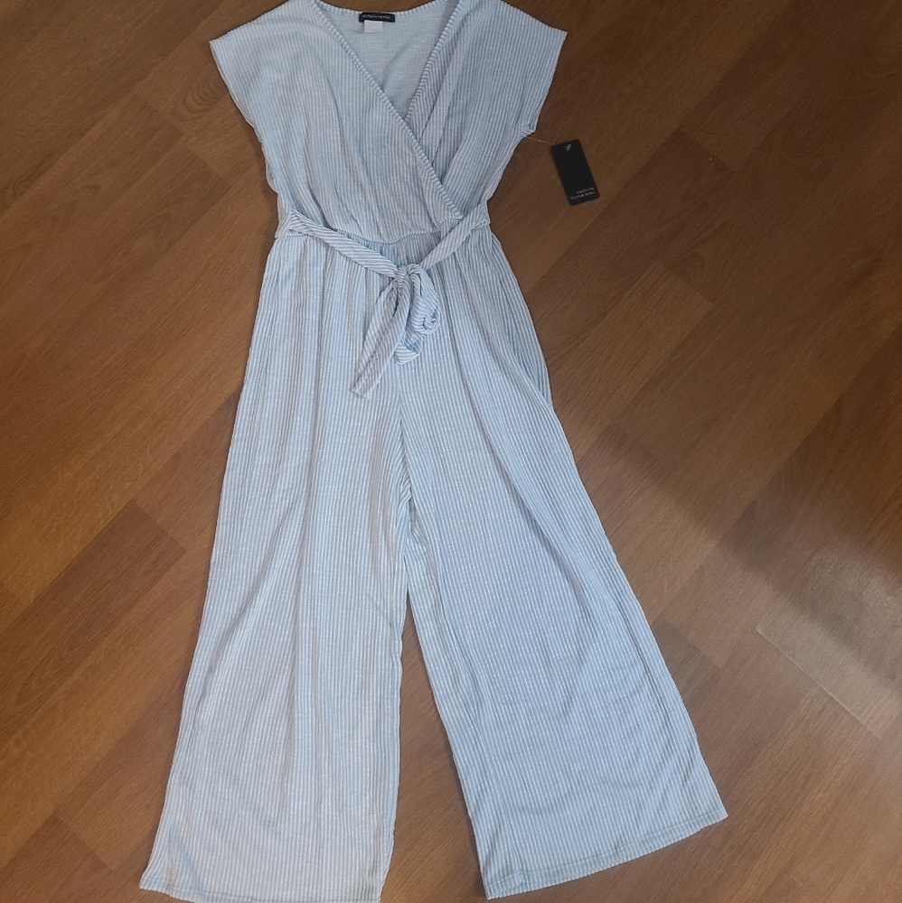Striped jump suit